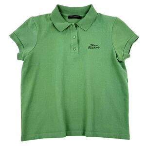 Tara Jarmon Paris Tammy Polo Shirt Cotton Green Short Sleeve Preppy EU/FR 36